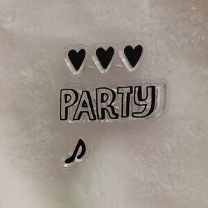 Black Heart and Note Design Stamps